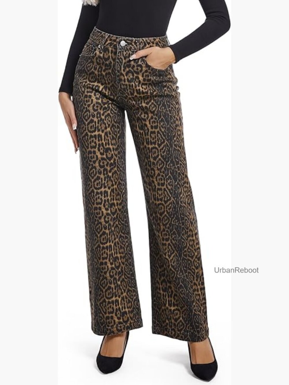 High Waisted Straight Leg Stretchy Pull On Jeans for Women